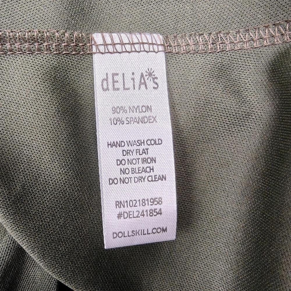 DELiA*s Dress Womens XXL Green Lace Fit & Flare Off Shoulder Mini Dolls Kill New - Picture 6 of 10